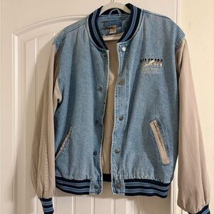Vintage Denim Bomber Jacket
